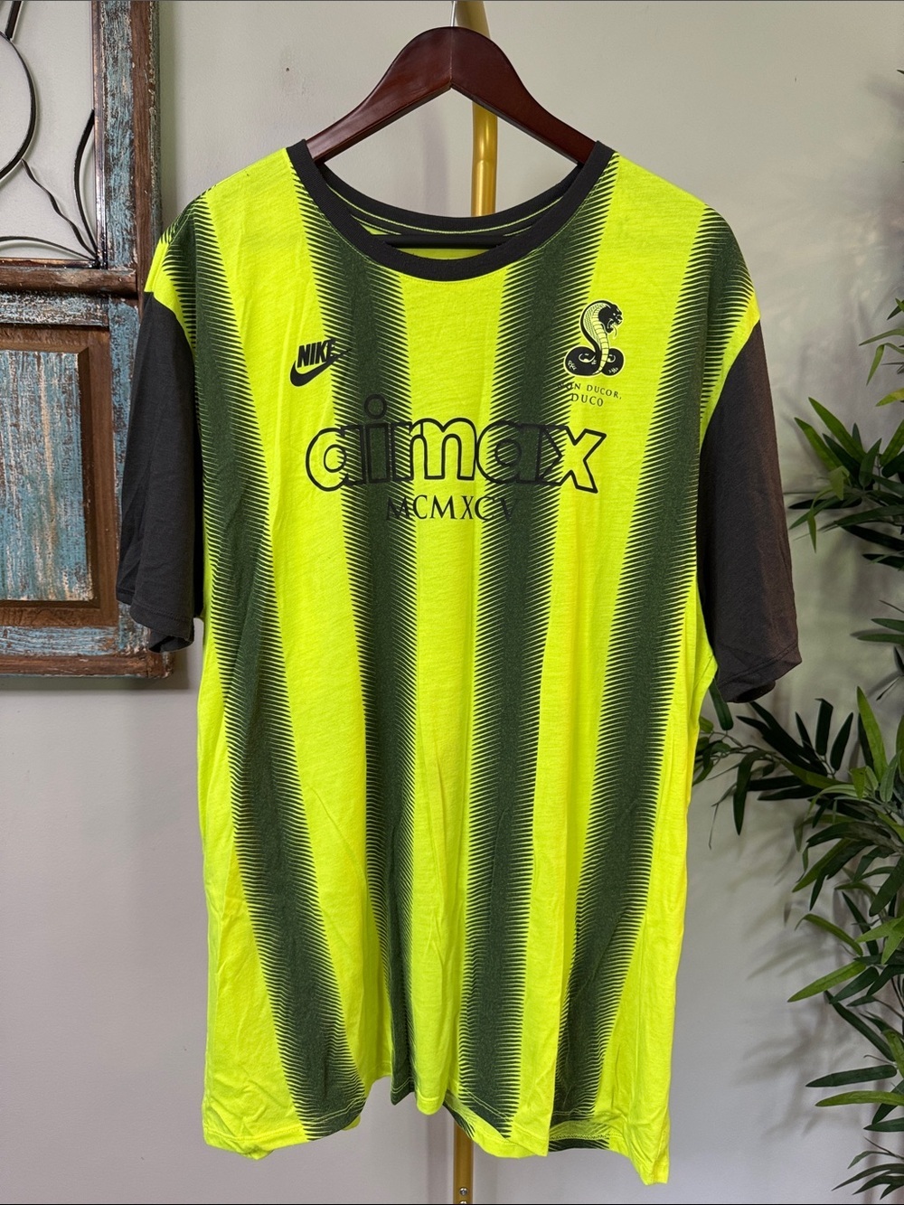 Nike Neon Yellow & Black Air Max Graphic Tee